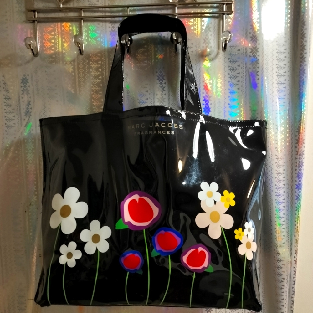 MARC JACOBS FRAGRANCES LARGE VINYL TOTE BAG